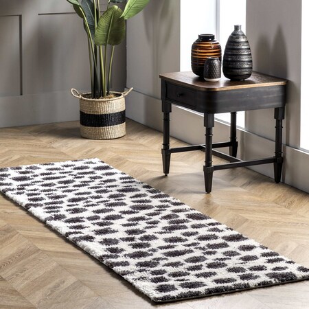 Nuloom Lennon Cozy Shag Leopard Area Rug 2ft 8in x 8ft OZFG09A-2808